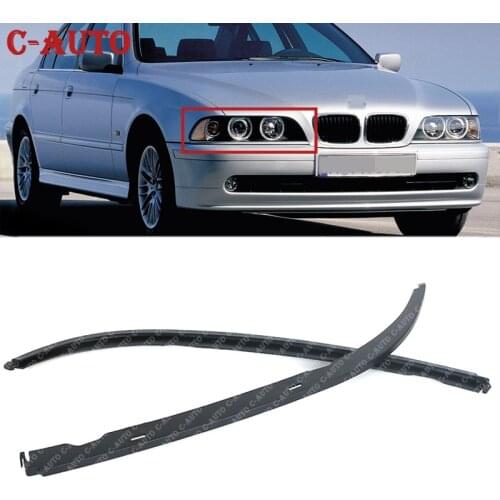 Car Front Left and Right Side Headlight Moulding Trim Lower Filler For BMW 5-Series E39 525i 528i 530i 540i Car-styling