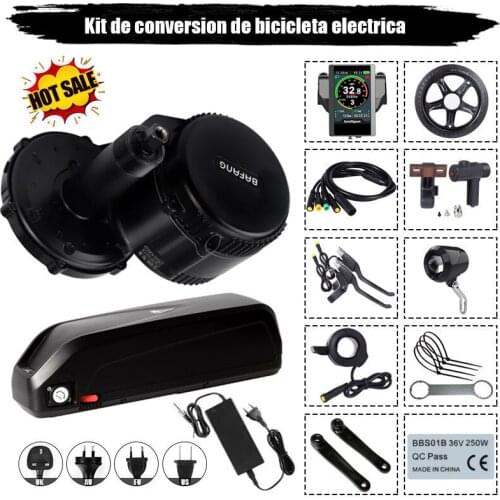 EU US RU No tax BBS01B BBS01 48V 350W Bafang mid drive electric motor kit with 48V 13Ah Li-ion ebike battery