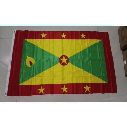 Free shipping xvggdg 90x150cm Grenada flag 3x5 Feet Super Poly football FLAG Indoor Outdoor Polyester Flag