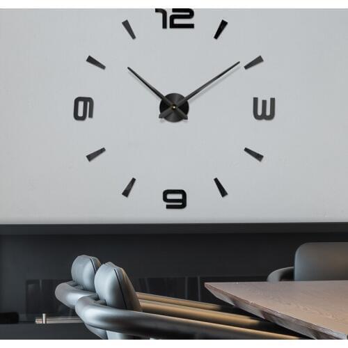 Large Wall Clock Quartz Watch reloj de pared Modern Design Europe Acrylic Stickers Living Room DIY Quartz Wall Clock Home Decor
