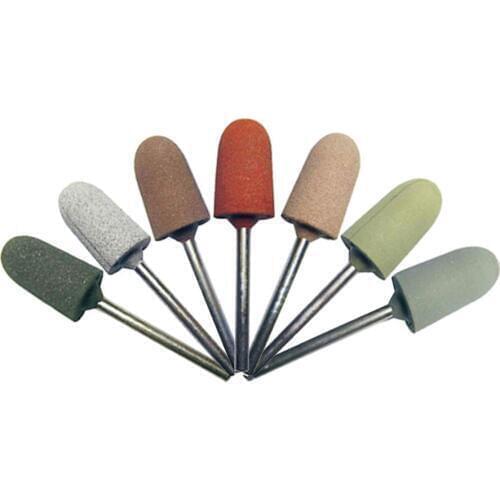 Coloured Rubber Grinding Head Tool For Polishing Machine Buffing Ear Impression Earmold Hearing Aid/DIY Earphone Shell 3mm Shank