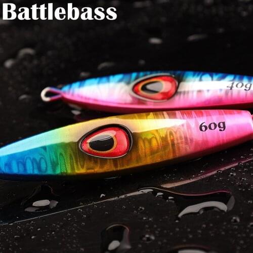 BATTLEBASS Casting Jig Lures 40g 60g 80g Jigging Lure Slow Jig Metal Jig Lures Fishing Tackle Saltwater For 2021Summer fishing