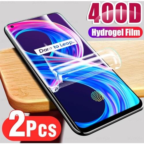 For Realme 8 Pro 2pcs full cover front Hydrogel Film for realme 8 pro 6.4'' HD Scratch resistant Soft Protective Film not glass
