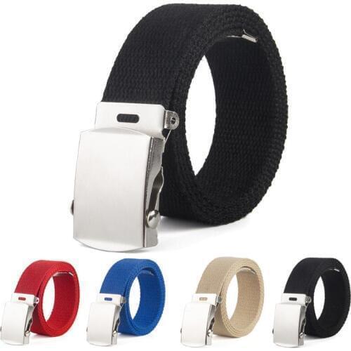 High Quality 2.5cm men/women canvas belts luxury design Children Boys and girls Outdoor Training Jeans Belt Waistband 80-120cm