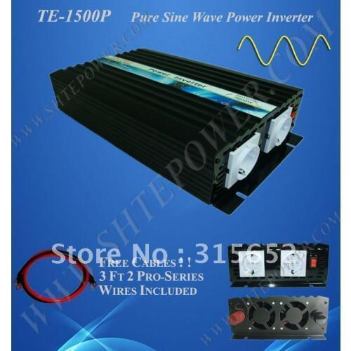 1500W Pure Sine Wave Power Inverter, DC 12V to AC 230V, Power Invertor