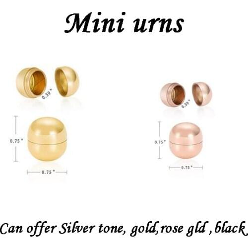 JJ006 Bulk Wholesale 316L Stainless Steel Mini Urn For Ashes Keepsake Holder accessories Cremation Jewelry vacuum plating