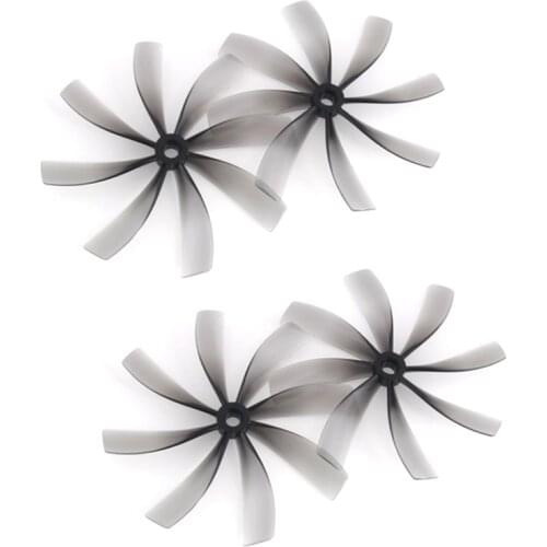 2pair HQ Duct 89mm 8-blade Paddle Shaft Hole 5mm Hub Dia 11.9mm Fan Propeller 3.5inch Polycarbonate FPV Props for RC Drone