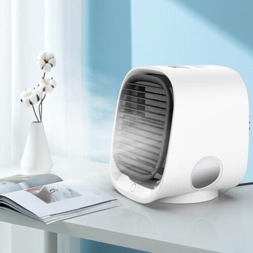 Mini Air Cooler Fan Desktop Air Cooling Fan with Night Light Home Air Conditioner USB Water Cooling Fan For Room Home fans