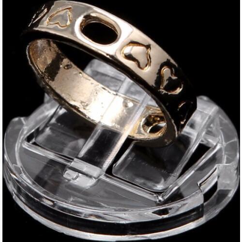Fashion New Transparent Finger Ring Display Stand Holder Jewelry Tray Ring Plastic Showcase