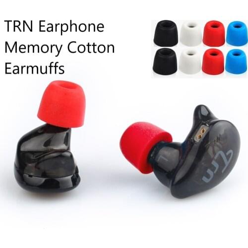 Soft 1Pair TRN Earphone Memory Cotton Earmuffs Chronic Rebound Earplugs PU Sponge Memory Sponge Earphone Earmuff V80 V20 V10