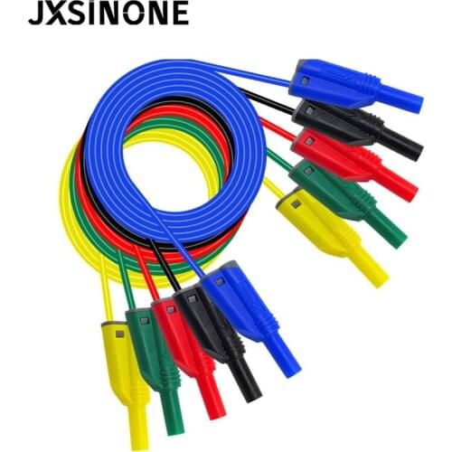 JXSINONE P1050-1 High Quality 4mm Banana Plug Safety Stacked Test Lead Soft Silicone Wire