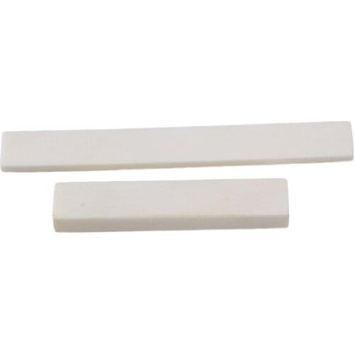 Set of Ukulele Cattle Bone Saddle Nut DIY Your Own for Guitar Banjo