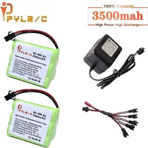 6v 3500mah Ni-MH Battery And Charger For Rc toys Car Tanks Robots Gun 3500mah AA 6v Rechargeable Battery Pack For Rc Boats