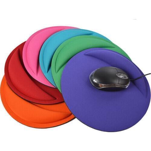 New Mouse Pad Wrist Rest Support Thicken Mouse Pad Multi-color Soft Comfort Mouse Pad Mat Mice Anti Slip Circular 21 * 21cm