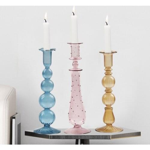 Pillar Candle Holder for Decorative Modern Candle Stand Candle Holders Decor Living Room Decoration Dry Flower Vase