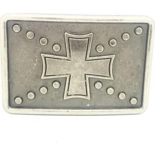Western cowboy zinc alloy cross unisex belt buckle birthday gift