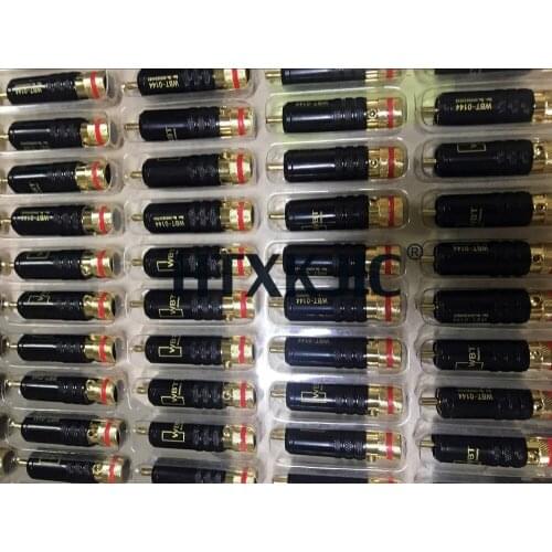 RCA connectors male WBT-0144 signal line plug WBT 0144 RCA plug lotus head copper RCA plug connectors 100pcs/lot