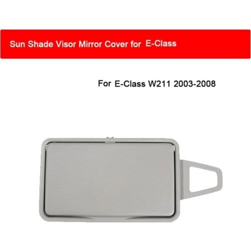 Gray Car Sun Visor Shade Makeup Cosmetic Mirror Cover for Mercedes Benz E-Class W211 2003-2008