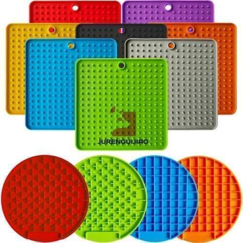 Silicone Dog Feeding Lick Mat Cat Feeder Licking Pad For Dogs Cats Lickimat Dog Bath Buddy Slow Feeder Food Sucker Cats Lick Pad