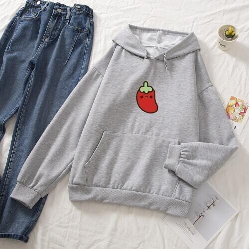 Cute Sweatshirt Woman Hoodies for Teen Girls Korean Tops Cotton Fabric Jacket Coat Long Sleeved Pocket Pullover Hooded Female