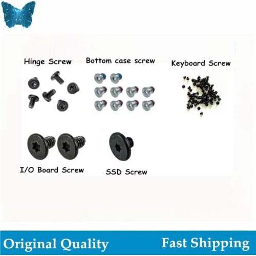 Replacement Whole set New for Macbook Pro Retina A1502 A1398 Hinge Screw Keyboard Bottom Case SSD I/O Board Screw Flex Cable