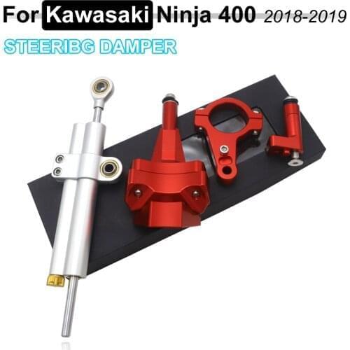 Motorcycle Steering Stabilize Damper Bracket Mount CNC Motorbike For Kawasaki Ninja 400 Ninja400 2018-2019