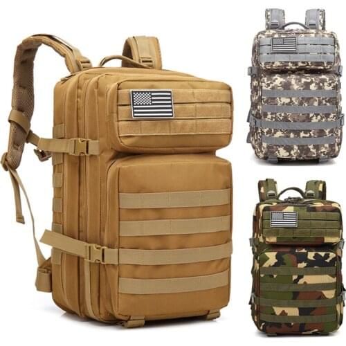 45L Outdoor Military Camouflage Backpack Assault Tactical Infantry Rucksack Sports Camping Trekking Camping Hiking Bag Backpack