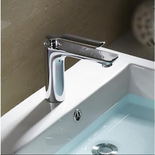 Vidric chrome brass single lever hot and cold bathroom sink faucet basin faucet