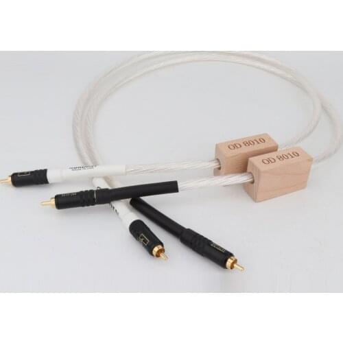 High Quality Free shipping One Pair Odin Supreme Reference Interconnect RCA Audio cable with carbon fiber RCA plug