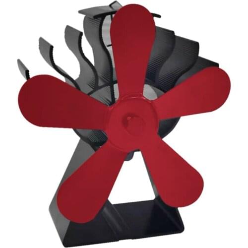 Yl90 Upgraded 5 Blades Heat Powered Stove Fireplace Fan Wood Stove Fan Circulating Warm Air Quiet Perfect for Room