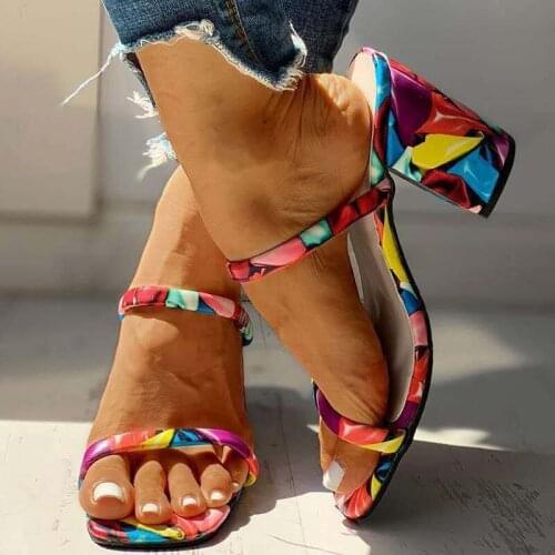 2021 New Fashion High Heel Large Size Sandals Women Candy Color Peep Toe Slipper Ladies Fashion Summer Sexy Shoes Hot Deal