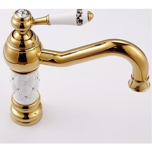 Golden bathroom washbasin faucet washroom brass white ceramic washbasin washbasin faucet under counter basin single handle hot a