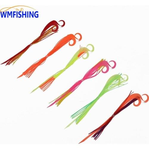 10Pcs/Lot 6 Colors Colorful Silicone Skirts Streamer Spinnerbait Buzzbait Squid Rubber Lure Baits Fishing Lures Accessories