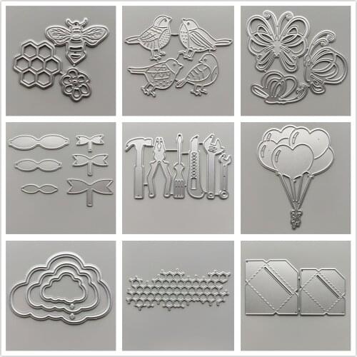 29 Styles) 2021 Animals Car Metal Cutting Dies DIY Scrapbooking Paper Photo Album Crafts Butterfly Bow Mould Punch Stencils