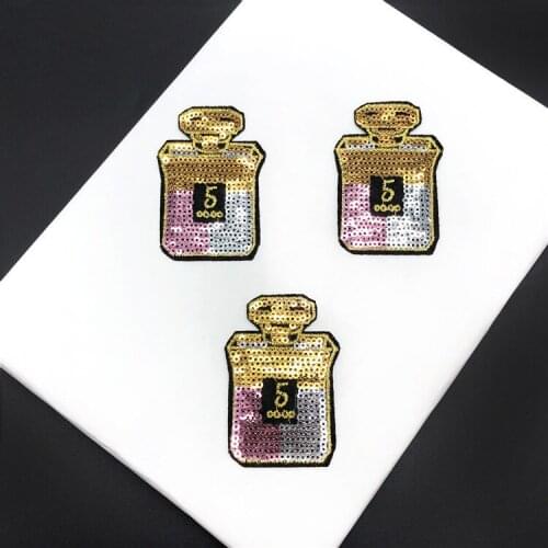 4.5cm*7cm Incense bottle beads embroidered cloth decorative accessories back glue patch bag embellishments