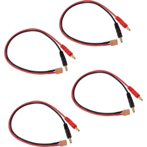 4pcs RC Lipo Battery Charger Plug ,Charging Cable Lead ,XT30 Connector Banana Plug