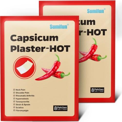 40Pcs Stickers Joint Pain Relief Patch Hot Capsicum Plasters Back Pain Reliever Chinese Medical Adhesive Plaster For Health Care