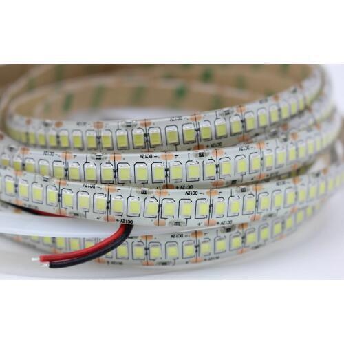 5m/lot IP65 Waterproof 240led/m 2835 SMD 1200 LED Strip tape DC12V 10mm Width Flexible Light 5m/lot White Warm White