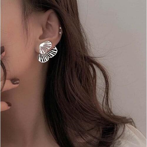 925 Sterling Silver Silvery Black Fashion Elegant Party Shiny Wedding Korean Butterfly Ear Stud Earrings Jewelry for Women Gift