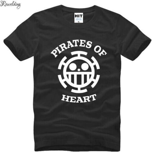 Anime One Piece Death Surgeon T Shirt Men Short Sleeve O Neck Cotton Man T-Shirt Cool Fitness Tee Shirt Homme Camisetas Hombre