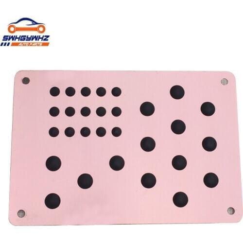 Car Floor Mat Foot Heel Scuff Plate Non-slip Carpet Patch Auto Alloy Plate Anti-skid Pad Universal Silver Interior Accessories