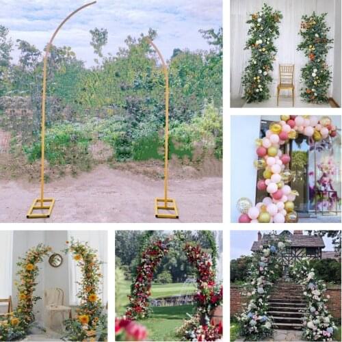 Shiny Gold Iron Stick Flower Rattan Stand Balloons Rack For Wedding Shop Window Birthday Party Stage Backdrop Decor Photography