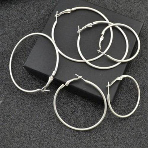 Big circle Hoop Earring for women Matte Rings ear Wholesale Fashion jewelry accessories Princess Goddess Youth Ladies Earrings