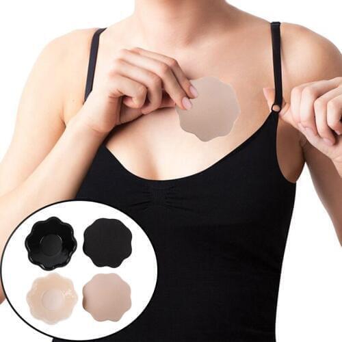 2PCS Sexy Bras For Women Strapless Bra Adhesive Silicone Invisible Push Up Breast Lift Tape Seamless Sticky Bra Lingerie Pads