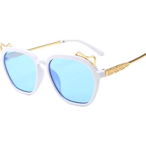 Child Brand NEW square Frame Sunglasses Kids Gold leg Children Glasses UV400 Baby Summer Eyeglasses Cute Girl Eyewear n336