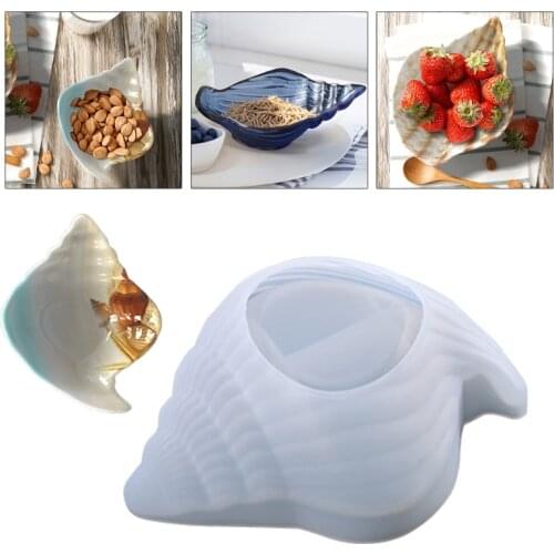 Resin Coaster Molds Conch Storage Tray Mould Silicone Agate Coaster Molds Glossy Coaster Molds for Making DIY Craft