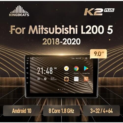 KingBeats Android 10 Octa-Core head unit HU 4G in Dash Car Radio Multimedia Video Player Navigation GPS For Mitsubishi L200 5 2018 - 2020 no dvd 2 din Double Din Android Car Stereo 2din DDR4