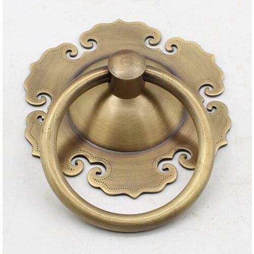 Chinese Antique Drawer Door Knob Furniture Hardware Classical Wardrobe Cabinet Shoe Handle Closet Cone Vintage Gate Pull Ring