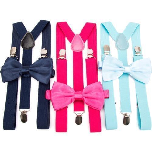 Suspenders Bow Tie Set Men Fashion Suspensorio for Man Boy Women Bowtie Braces Trousers Tirantes Wedding Leisure Shirt Stays