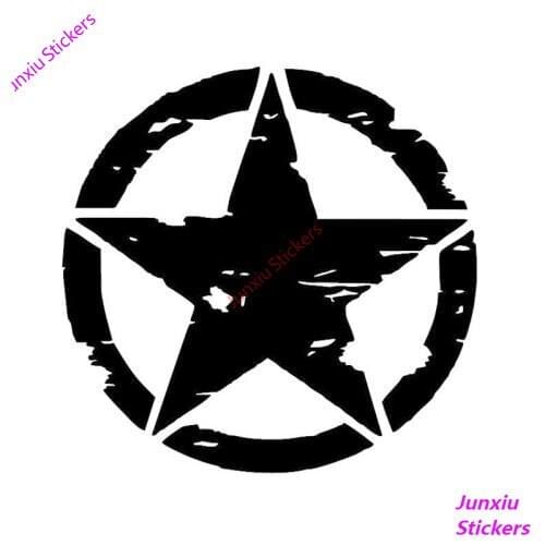 Creativity ARMY Star Car Stickers Graphic Decals Motorcycle Window Bumper Car-styling Waterproof Car Assessoires KK15*15cm